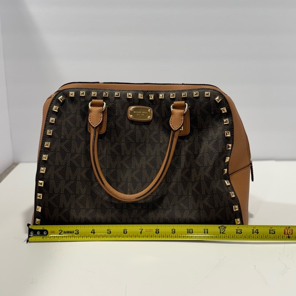 Michael Kors Brown Studded Women's Bag - Picture 9 of 10